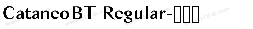 CataneoBT Regular字体转换